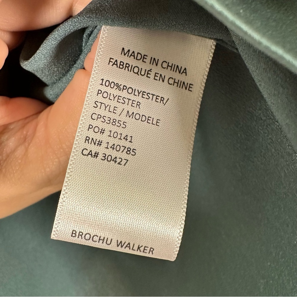 NWT $268 Brochu Walker The Dallas Blouse Alpine Teal Top Size XS ** read - Picture 8 of 12